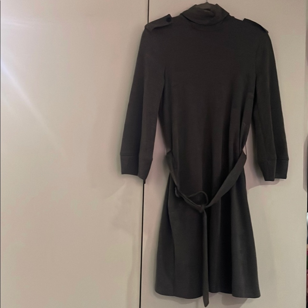 Burberry Wool Turtleneck Belted Dress 6